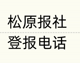 松原报社登报电话_登天下